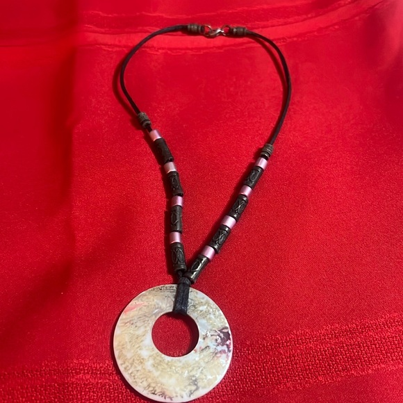 Jewelry - LEATHER &SEASHELL & SILVER Neckless From Mediterranean 🏖️☀️🏖️